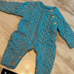 Newborn Baby Cotton Long Sleeve Knitted Sweater Set
